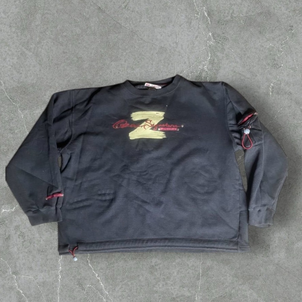 Vintage Y2K Ozoc Sweatshirt Men XL Black Skater grunge Opium Cyber Goth Pullover